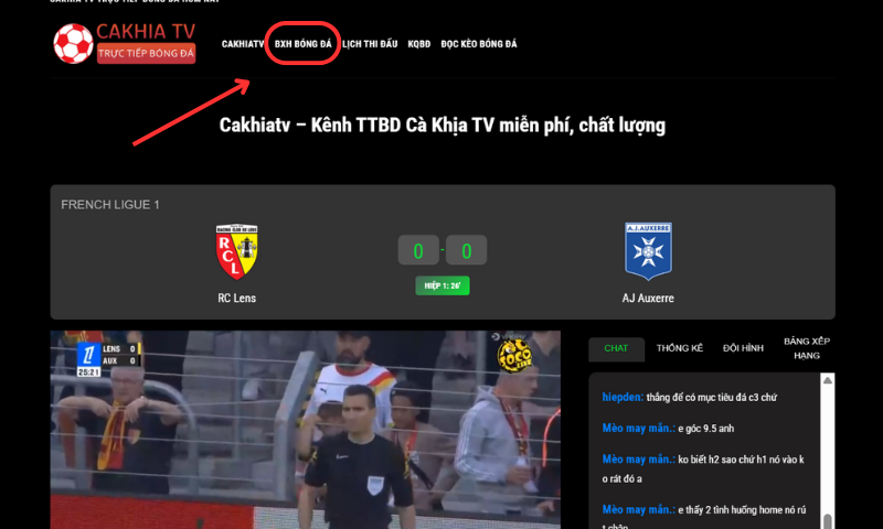 Hướng dẫn xem BXH Anh nhanh nhất trên CakhiaTV